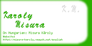 karoly misura business card